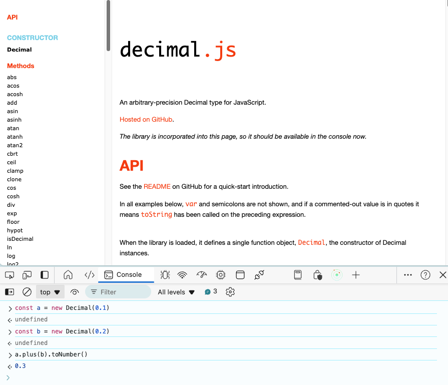 decimal.js screenshot